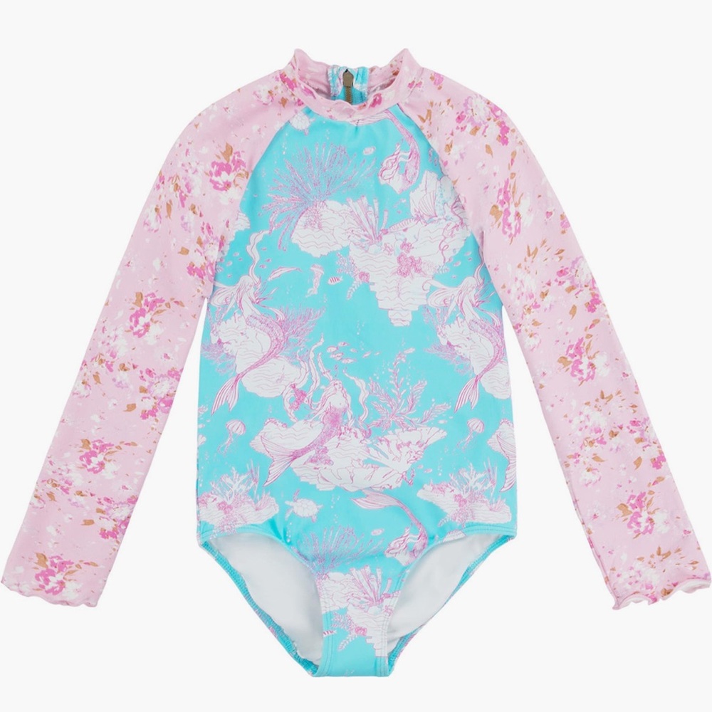 New Hurley x
LoveShackFancy
Kids' Under the Sea
One-Piece Rashguard
Swimsuit